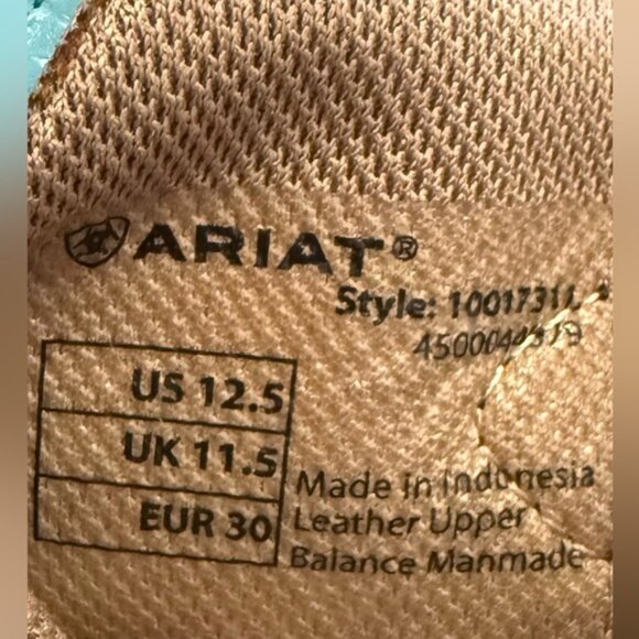 ARIAT CROSSROADS COWGIRL BOOTS SQUARE TOE Girls Size 12.5 - Picture 8 of 8